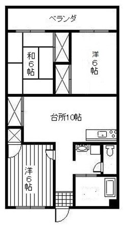 朝日マンションの物件間取画像